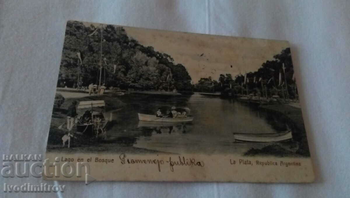 La Plata Lago en el Bosque 1909 postcard