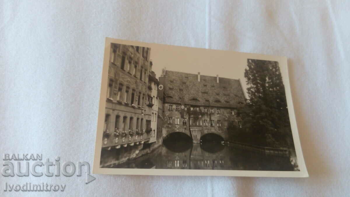 Photo Headquarters of the German Army along the river 1938