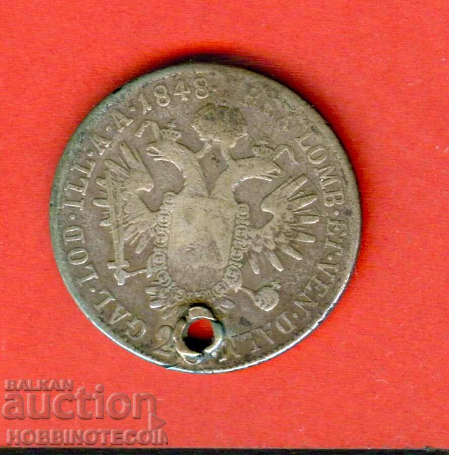 AUSTRIA AUSTRIA 20 număr - numărul 1848 - SILVER SILVER