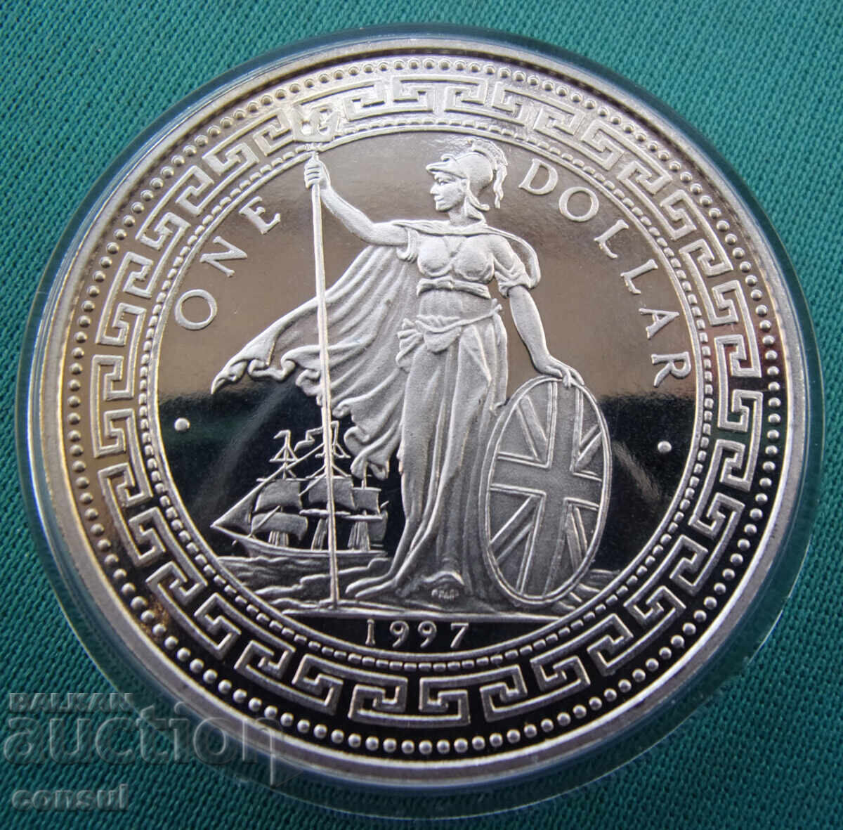 Χονγκ Κονγκ 1 δολάριο 1997 Επίχρυσο UNC ΑΠΟΔΕΙΞΗ Σπάνιο