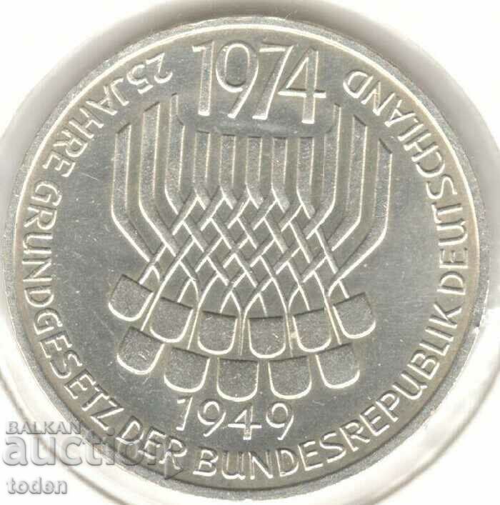 -Germania-5 Deutsche Mark-1974 F-KM# 138-Constituție-Argint