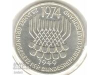 Germania-5 Deutsche Mark-1974 F-KM# 138-Constitution-Silver