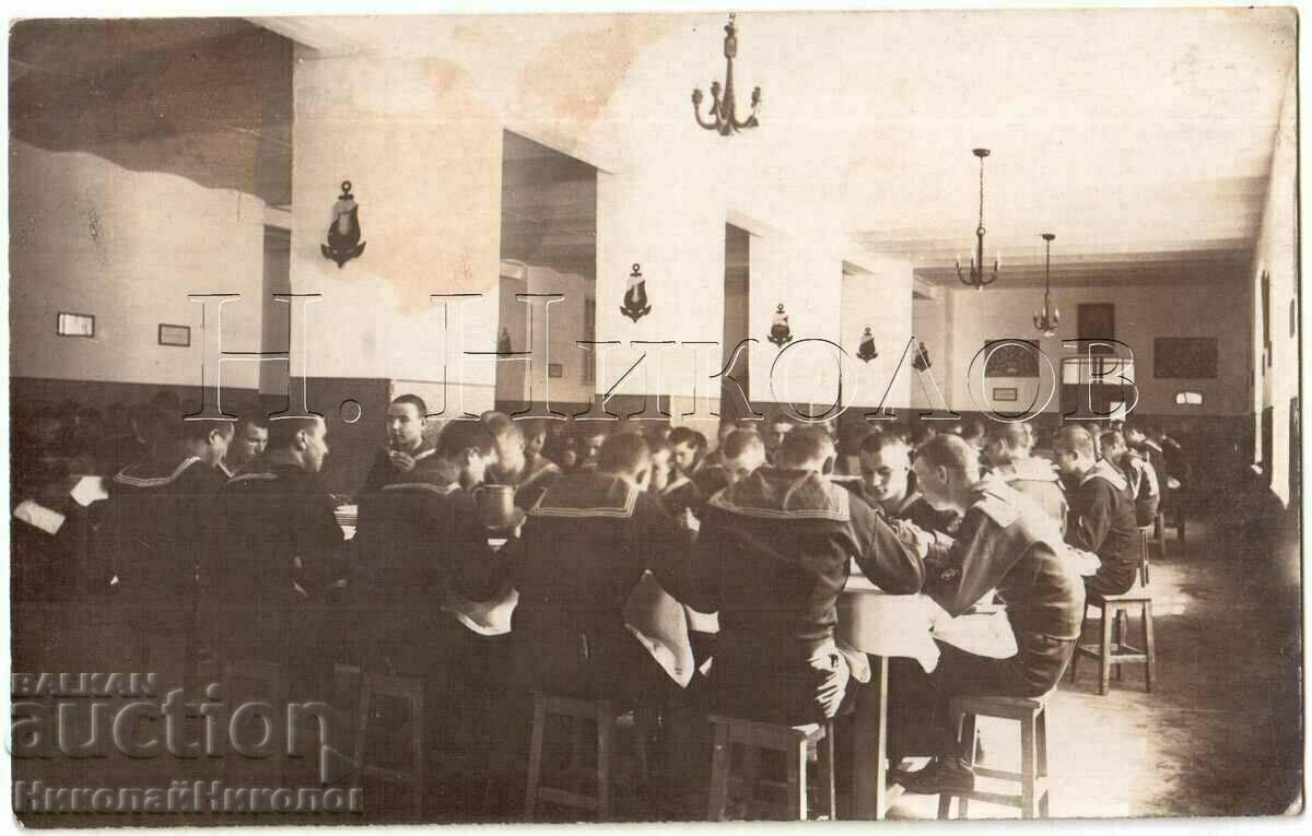 OLD PHOTO OF VARNA CADETS IN CANTEEN B939 OLD PHOTO OF VARNA CADETS IN CANTEEN B939
