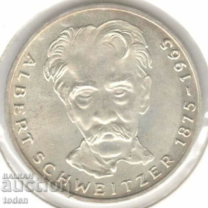 Germany-5 Deutsche Mark-1975 G-KM#143-Albert Schweitzer-Silv