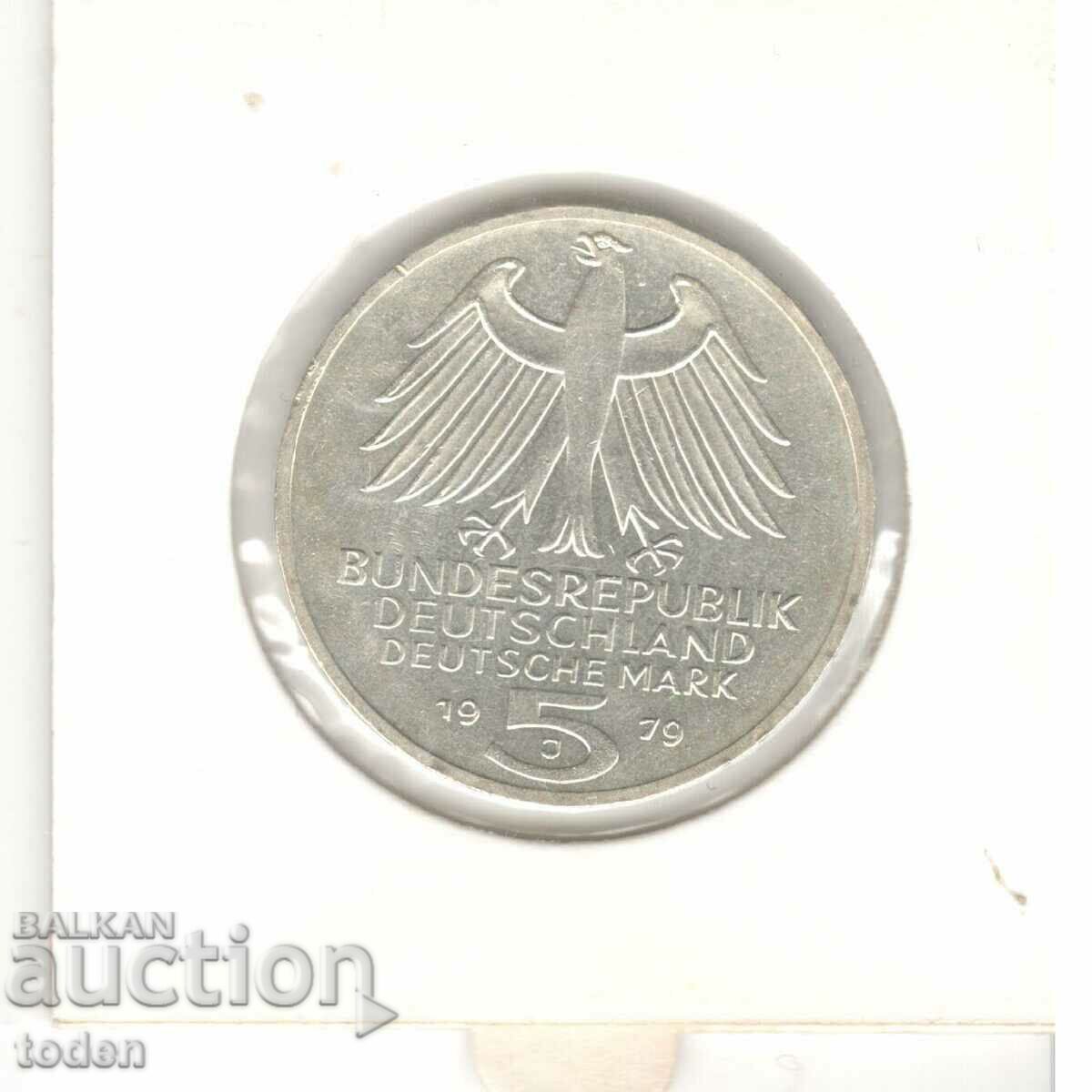 Delivery of Germany-5 Deutsche Mark-1979 J-KM#150-Arch. Institute-Silver Delivery of Germany-5 Deutsche Mark-1979 J-KM#150-Arch. Institute-Silver