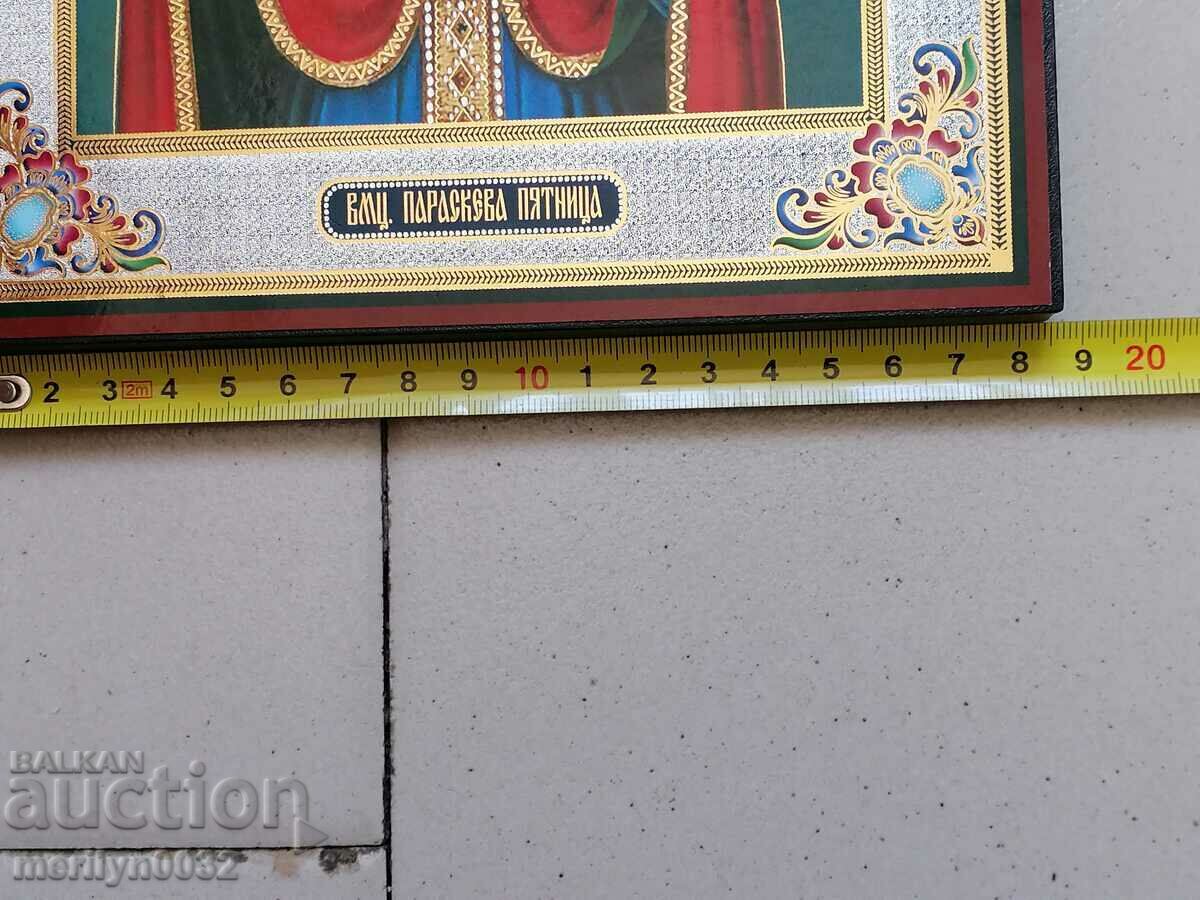 Icoana bulgară Mare Muceniță Paraskeva Pyatnitsa cruce - 5