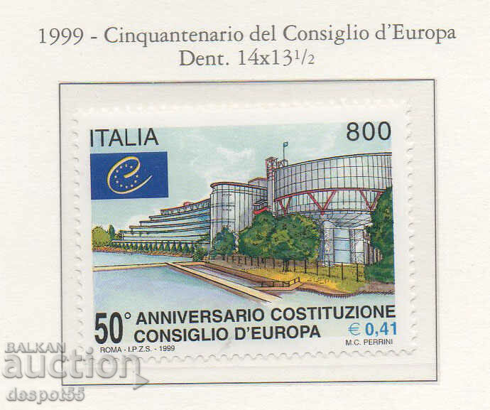 1999. Ιταλία. 50 χρόνια από τη σύσταση του Ευρωπαϊκού Συμβουλίου.