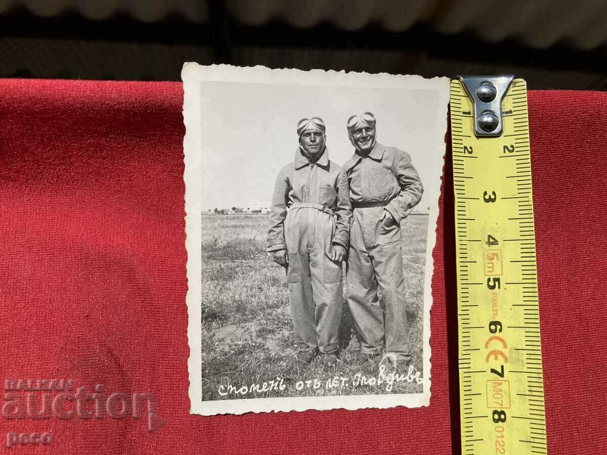 Delivery of Plovdiv Airport 1938 Aviators Aviation technicians Delivery of Plovdiv Airport 1938 Aviators Aviation technicians