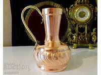 Copper jug 1.5 liters, relief.