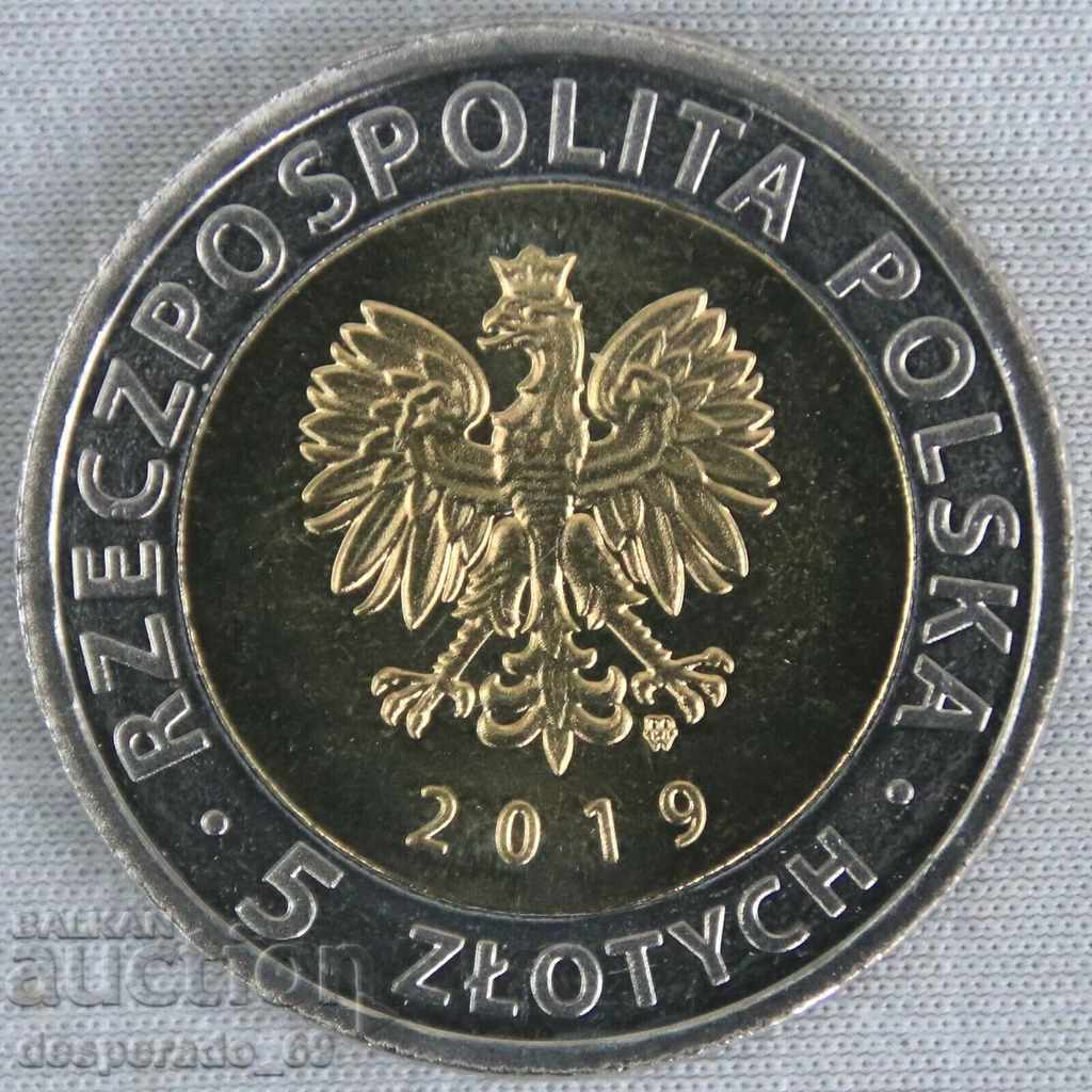 (¯`'•.¸ 5 злоти 2019 ПОЛША (Юбилейна) UNC ¸.•'´¯) с цена 8.00 лв. | € 4.09 (¯`'•.¸ 5 злоти 2019 ПОЛША (Юбилейна) UNC ¸.•'´¯) с цена 8.00 лв. | € 4.09