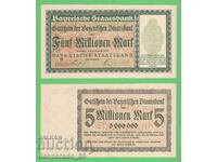 (¯`'•.¸GERMANY (Bavaria) 5 million marks 01.08.1923¸.•'´¯)