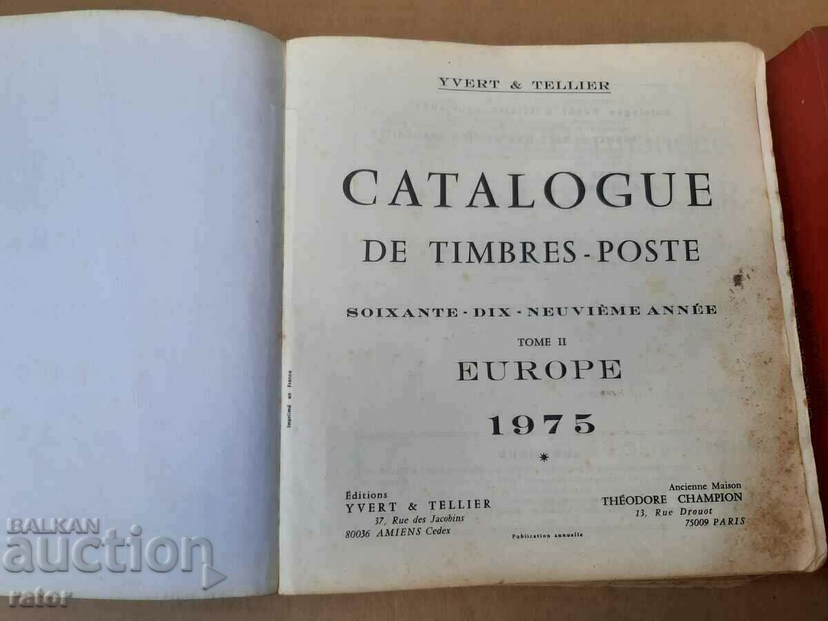 Cataloage YVERT 1975 - Volumul 1, 2 si 3. Catalog filatelic - 6 Cataloage YVERT 1975 - Volumul 1, 2 si 3. Catalog filatelic - 6