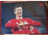 afiș de fotbal Lewandowski Bayern Barcelona