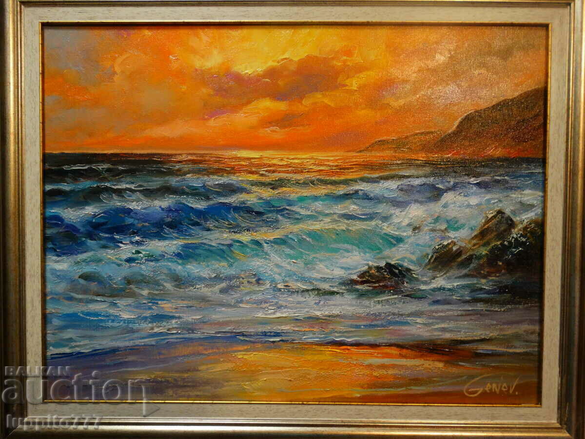 author painting oil canvas with frame artist Dimitar Genev with price 1100.00 BGN | € 562.42 author painting oil canvas with frame artist Dimitar Genev with price 1100.00 BGN | € 562.42