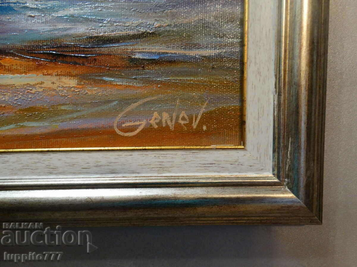 Delivery of author painting oil canvas with frame artist Dimitar Genev Delivery of author painting oil canvas with frame artist Dimitar Genev