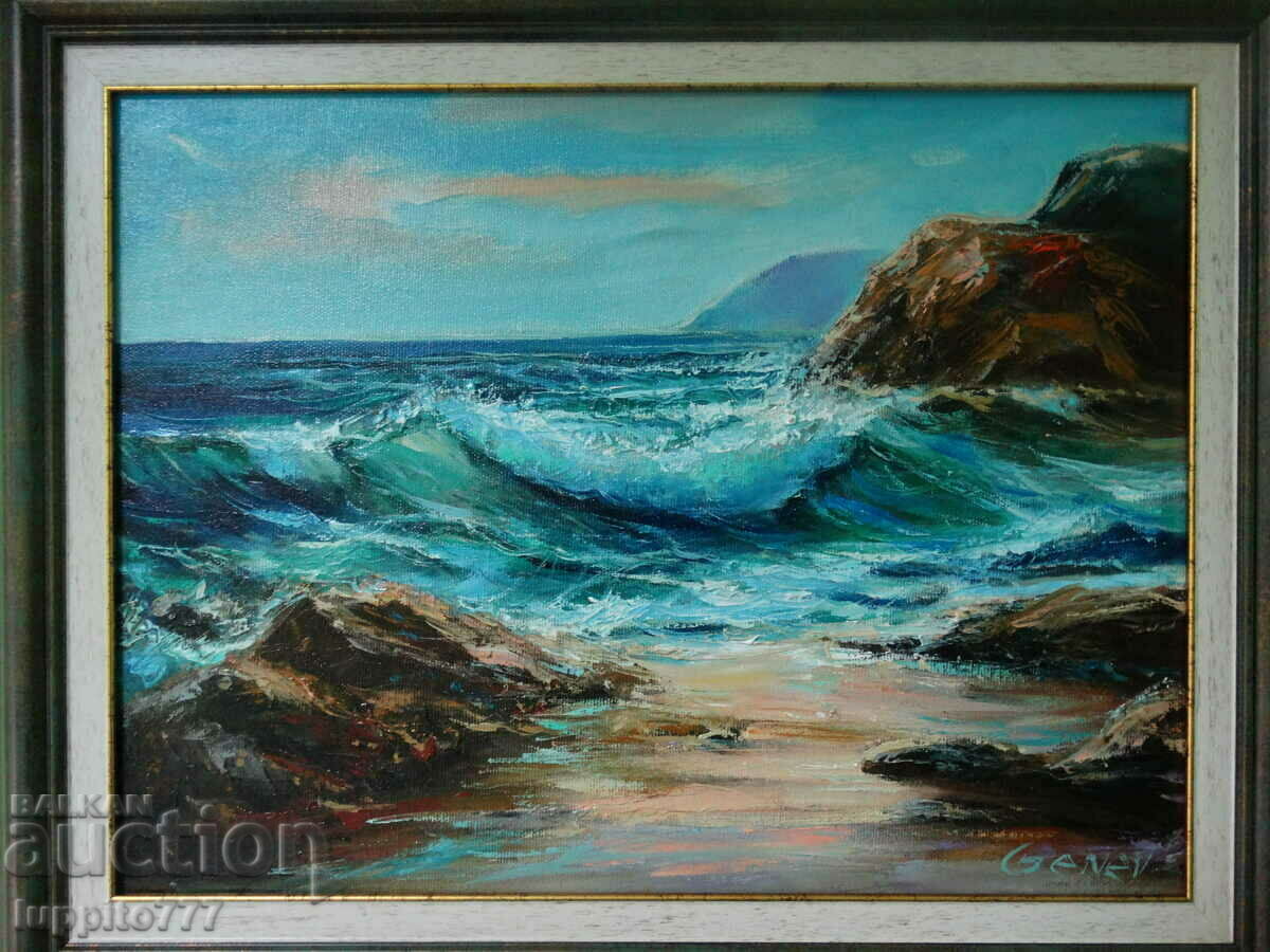 author painting oil canvas with frame artist Dimitar Genev with price 785.00 BGN | € 401.36 author painting oil canvas with frame artist Dimitar Genev with price 785.00 BGN | € 401.36