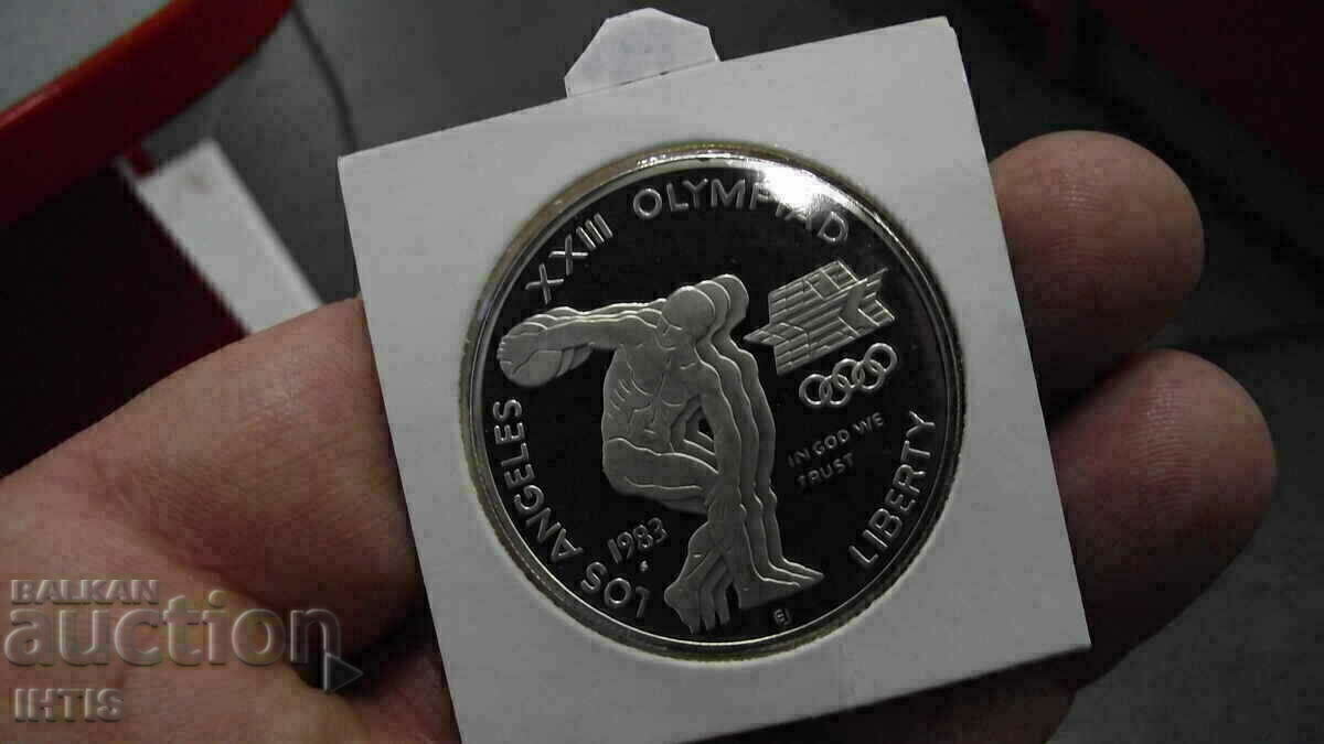 COIN - ONE DOLLAR - 1983 XXIII Olympic Los Angeles - silver/Proof - 6 COIN - ONE DOLLAR - 1983 XXIII Olympic Los Angeles - silver/Proof - 6