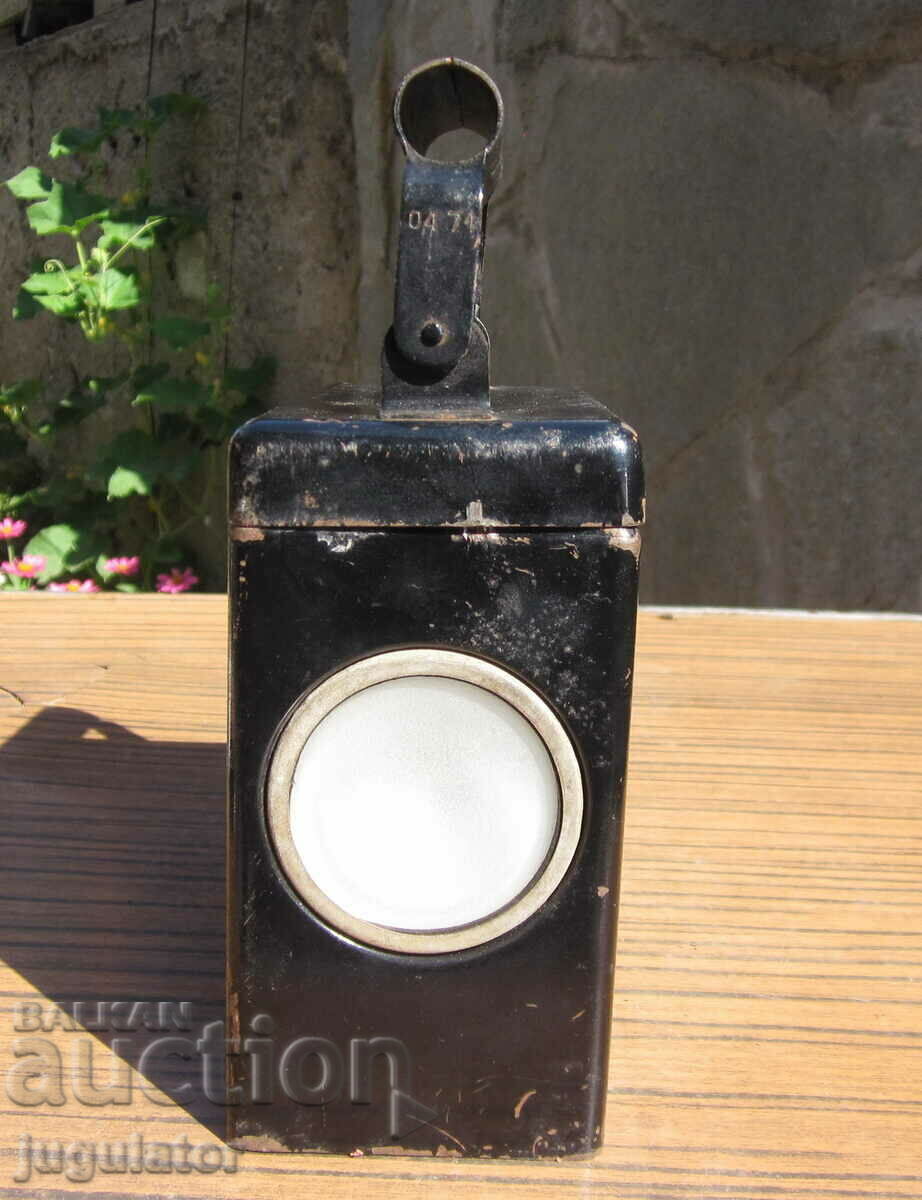 old Russian military lantern with markings