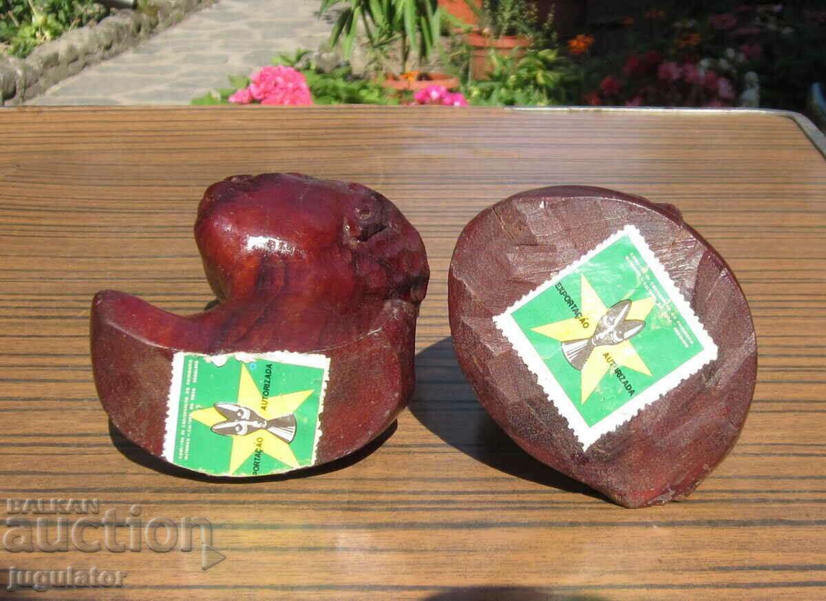 set of old wooden figures statuettes man and woman - 5 set of old wooden figures statuettes man and woman - 5