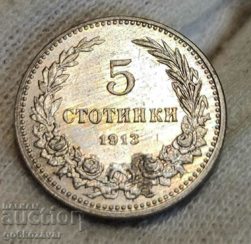 Bulgaria 5 cenți 1913 UNC