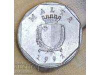 Малта 5 цента 1991г
