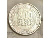 Колумбия 200 песос 2007г