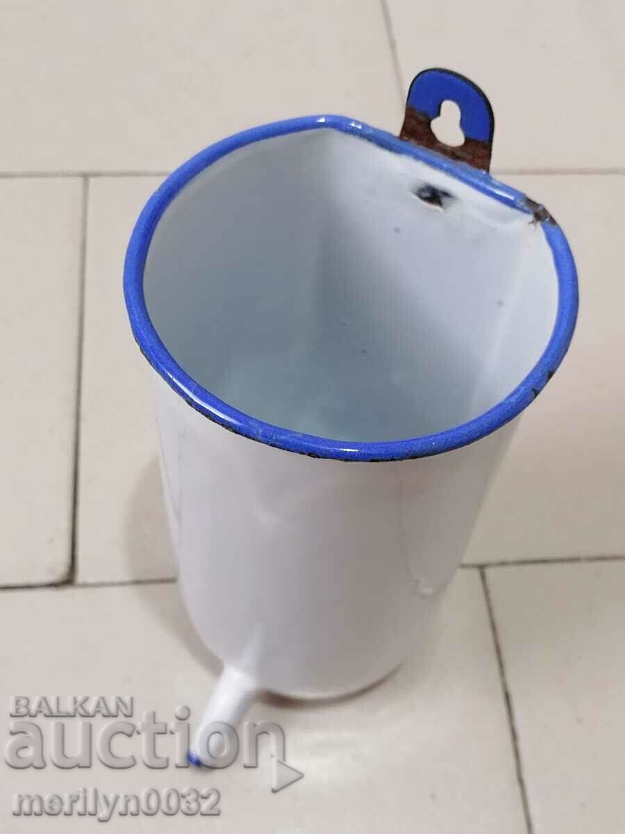 Enameled vessel, pitcher with enamel device for enemas, irrigator with price 27.00 BGN | € 13.80 Enameled vessel, pitcher with enamel device for enemas, irrigator with price 27.00 BGN | € 13.80