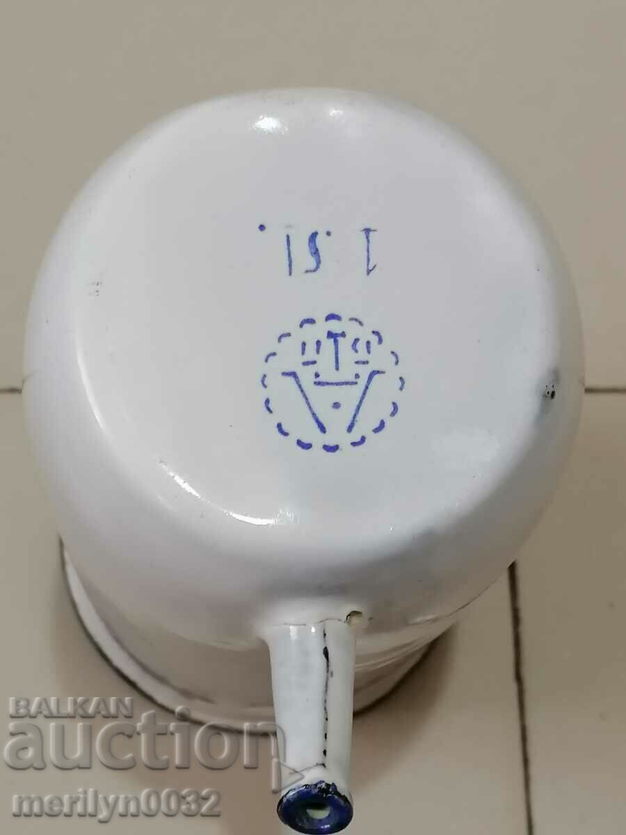 Enameled vessel, pitcher with enamel device for enemas, irrigator - 6 Enameled vessel, pitcher with enamel device for enemas, irrigator - 6