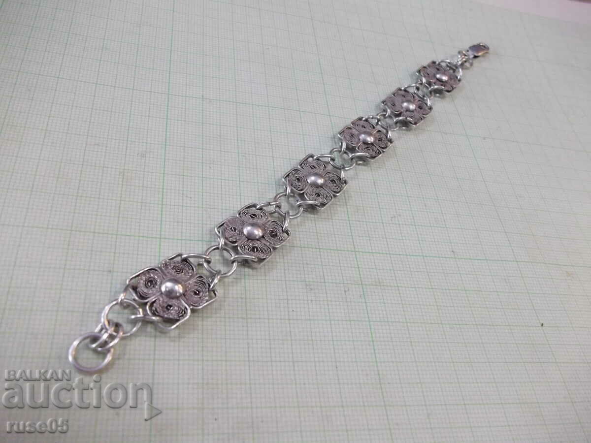 Filigree silver chain - 925 sterling silver - 17.30 g. - 7 Filigree silver chain - 925 sterling silver - 17.30 g. - 7