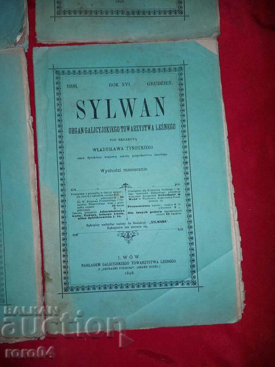 SYLWAN - 6 БРОЯ - 1898 г. - 6 SYLWAN - 6 БРОЯ - 1898 г. - 6