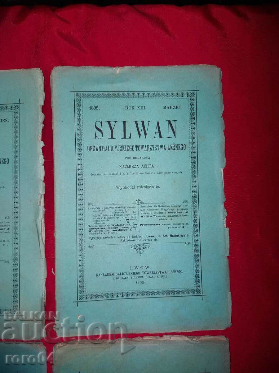 Auction SYLWAN - 4 ISSUES - 1895 Auction SYLWAN - 4 ISSUES - 1895