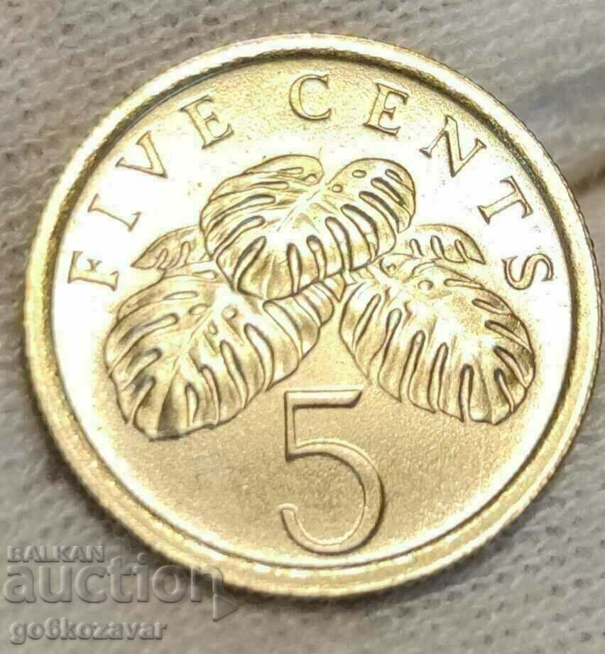 Singapore 5 cents 1989 UNC