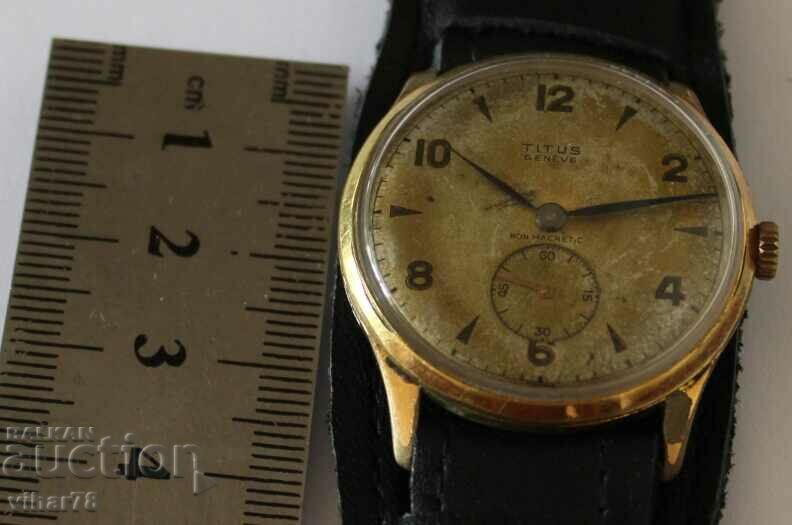MILITARY GOLD MEN'S WATCH-TITUS GENEVE with price 219.99 BGN | € 112.48