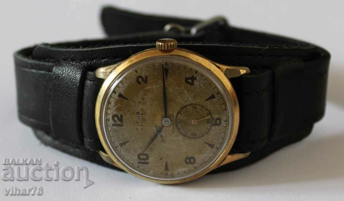 Delivery of MILITARY GOLD MEN'S WATCH-TITUS GENEVE