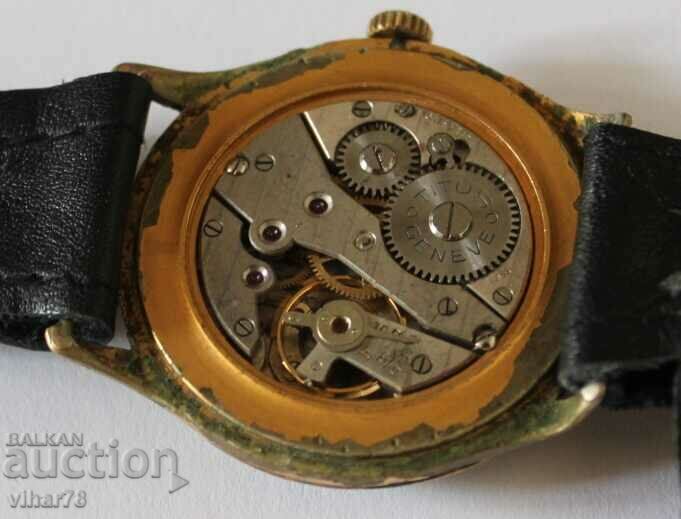 MILITARY GOLD MEN'S WATCH-TITUS GENEVE - 6