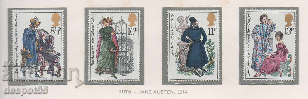 1975. Marea Britanie. Jane Austen - scriitoare, laureată a premiului Nobel