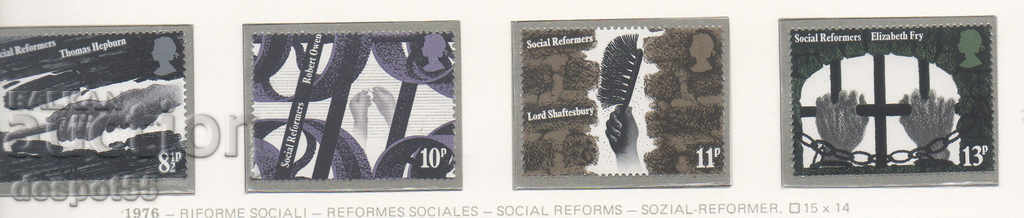 1976. Marea Britanie. Reformatori industriali si sociali.
