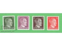 (¯`'•.¸ 4 stamps with the image of Hitler (clean) •'´¯)