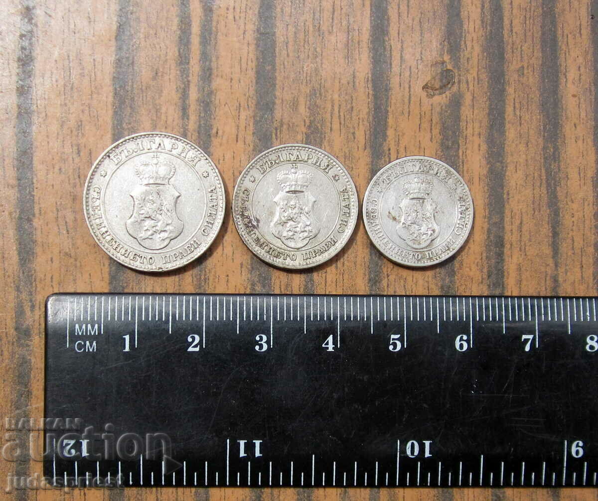 Kingdom of Bulgaria coin lot 5 10 20 cents from 1913 - 5 Kingdom of Bulgaria coin lot 5 10 20 cents from 1913 - 5