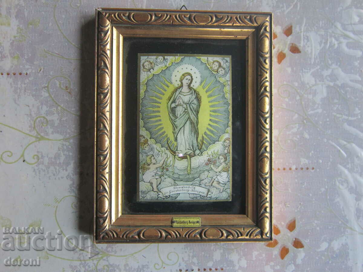 Old painting icon Virgin Mary Neviges