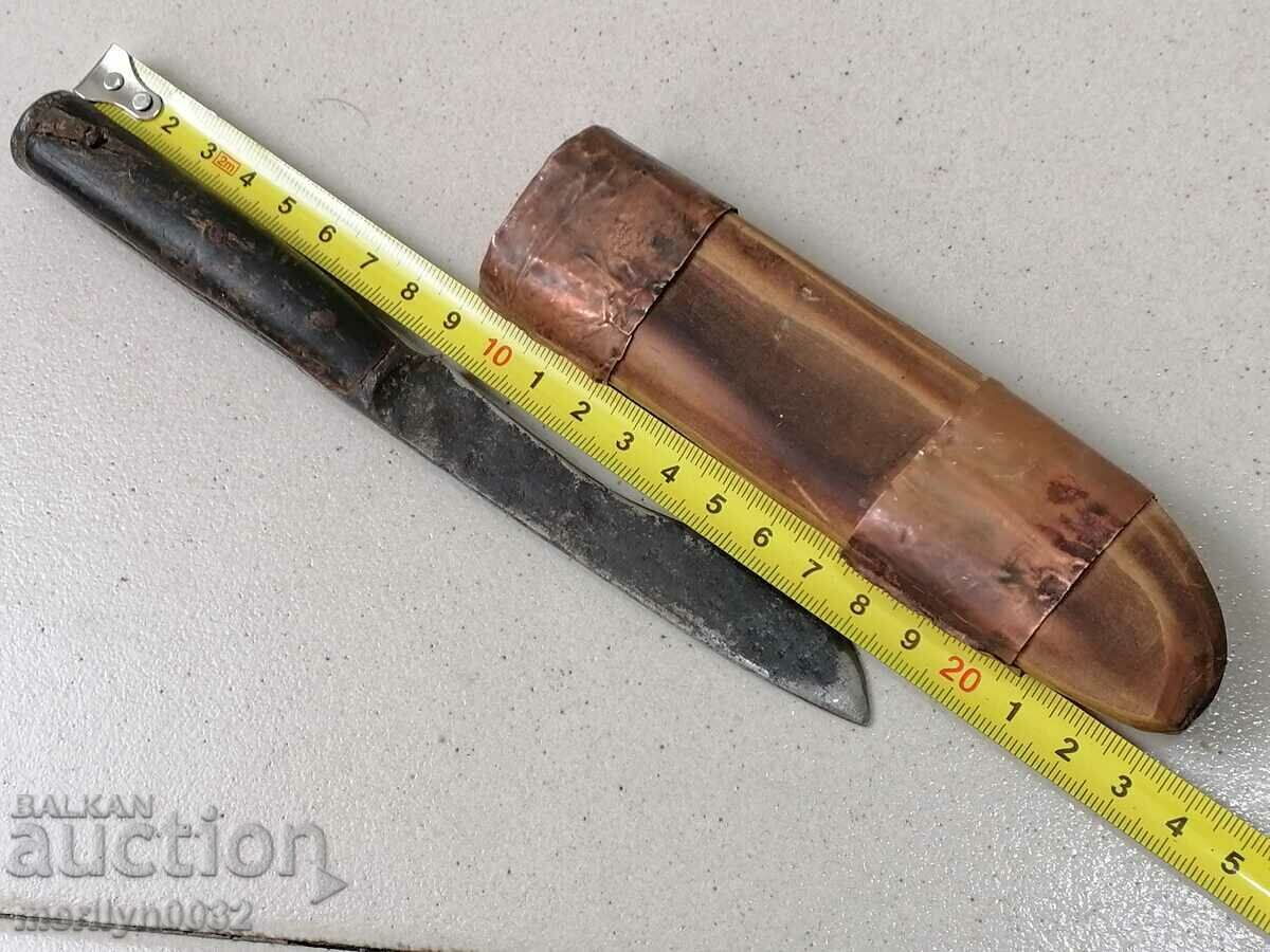 Delivery of Old forged knife with kaniya charred horn blade dagger kulak Delivery of Old forged knife with kaniya charred horn blade dagger kulak