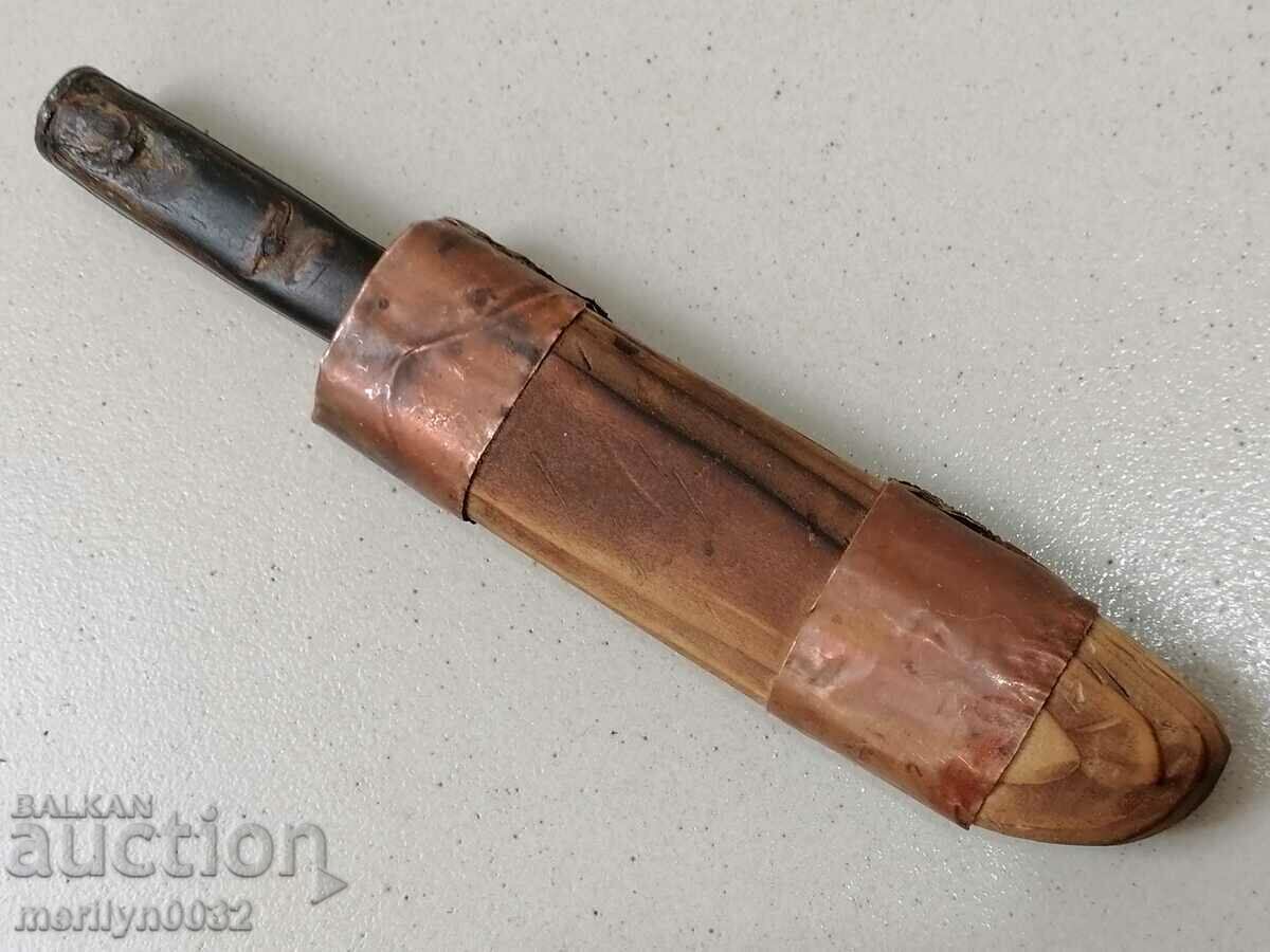 Old forged knife with kaniya charred horn blade dagger kulak - 7 Old forged knife with kaniya charred horn blade dagger kulak - 7