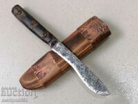 Old forged knife with kaniya charred horn blade dagger kulak