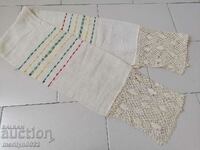 Embroidered canary cloth with lace, cheiz, canvas, kenar