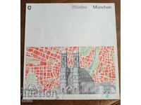 TOURIST MAP OF MUNICH GERMANY 1992