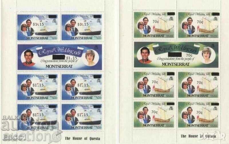 Чисти марки Чарлз и Даяна Кораби 1983 от Монсерат