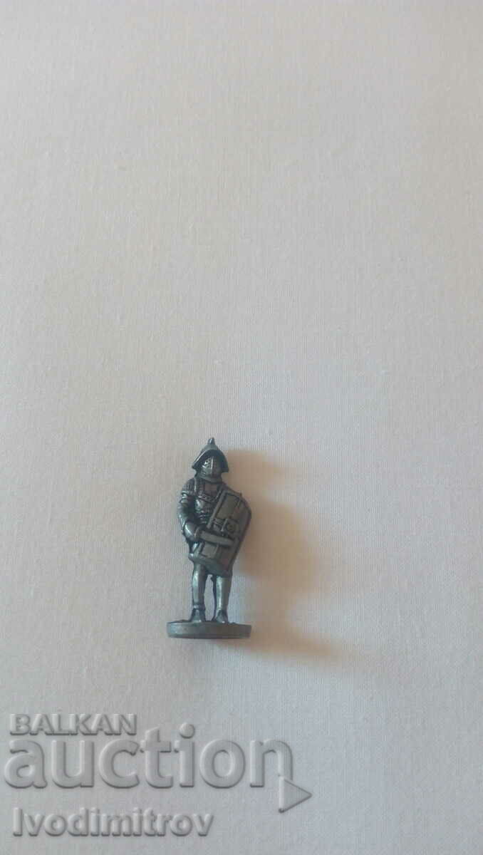 Knight chocolate egg metal figurine