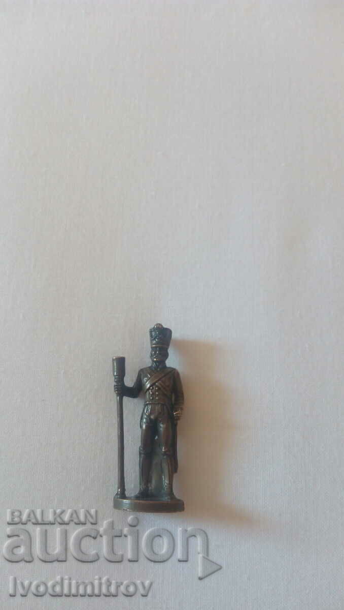Metal figurine of chocolate egg Prussian soldier