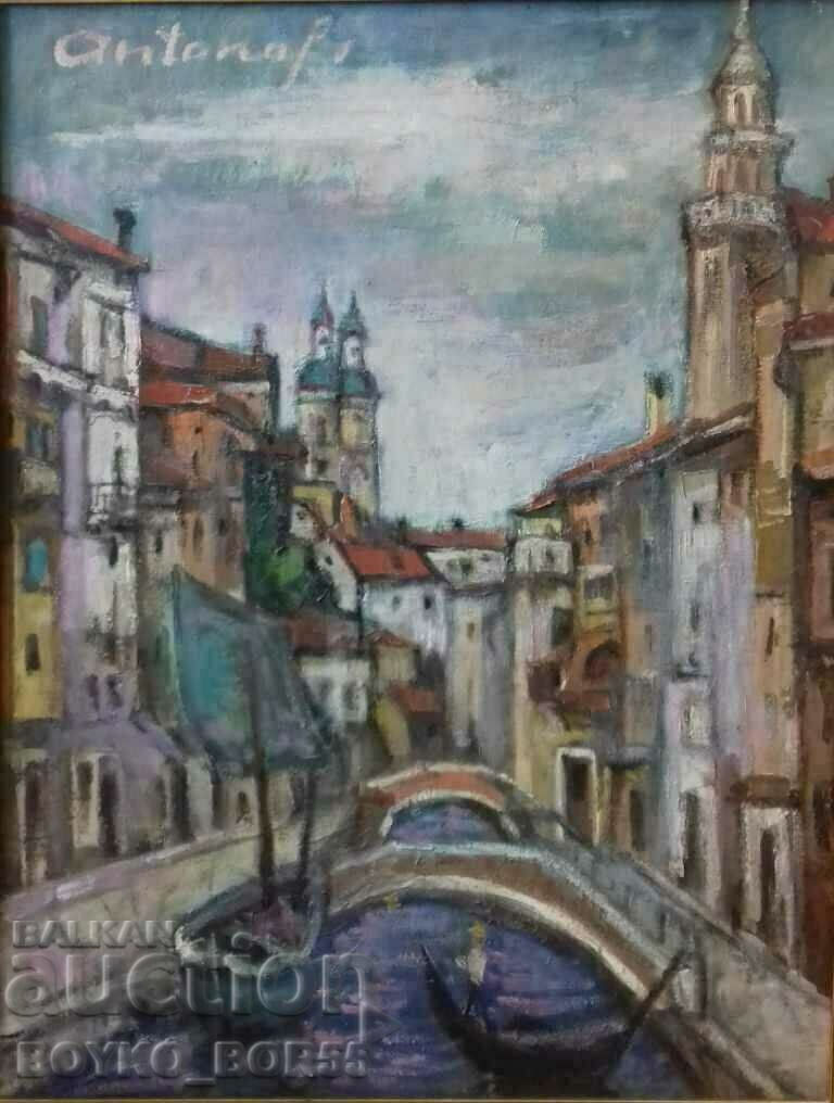 Painting Landscape by the famous artist Hristo Antonov - 6