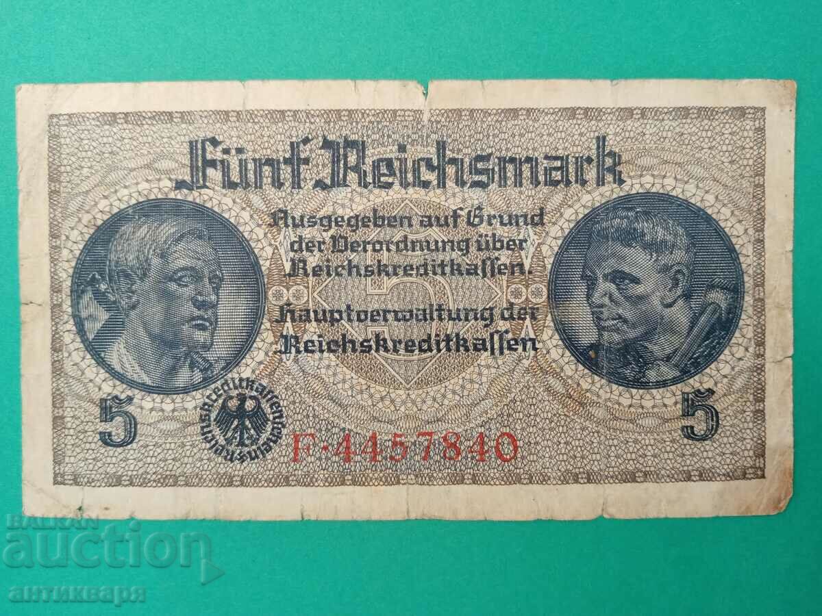Германия  5 марки 1940-1945 (Свастика)  - 27